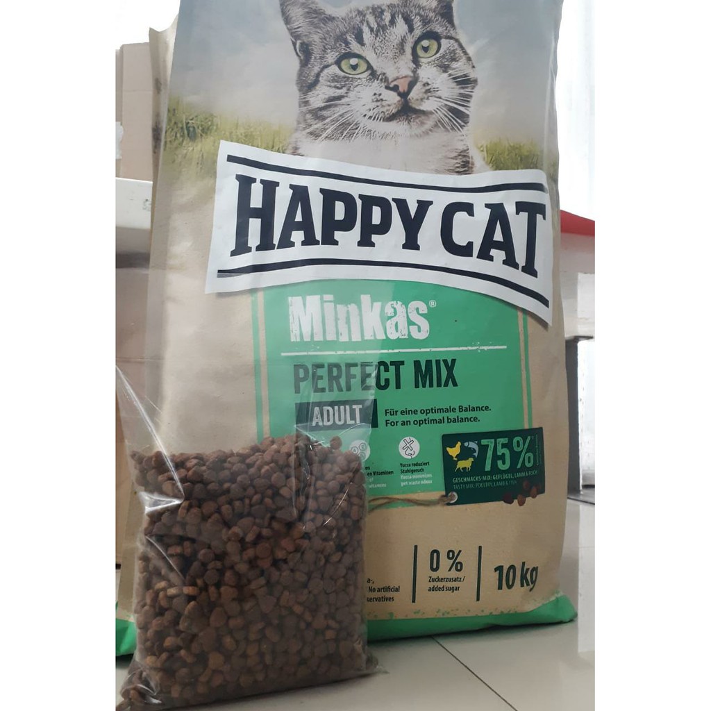 Jual Happy Cat 500gr Repack Minkas Perfect Mix Makanan Kucing