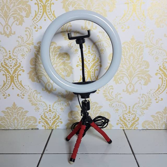 Jual Ring Light Cm Mini Tripod Free Card Holder Shopee Indonesia