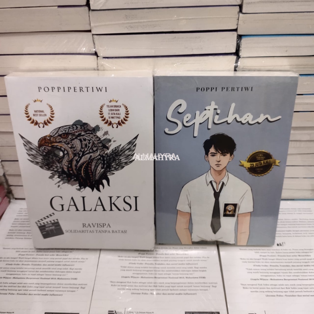 Jual Paket 2 Novel GALAKSI DAN SEPTIHAN Karya Poppi Pertiwi