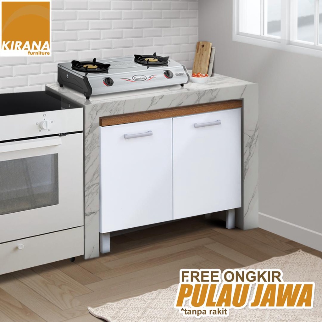 Jual Kirana Indiana Kitchen Set Kayu Bawah Lemari Rak Kabinet Kolong