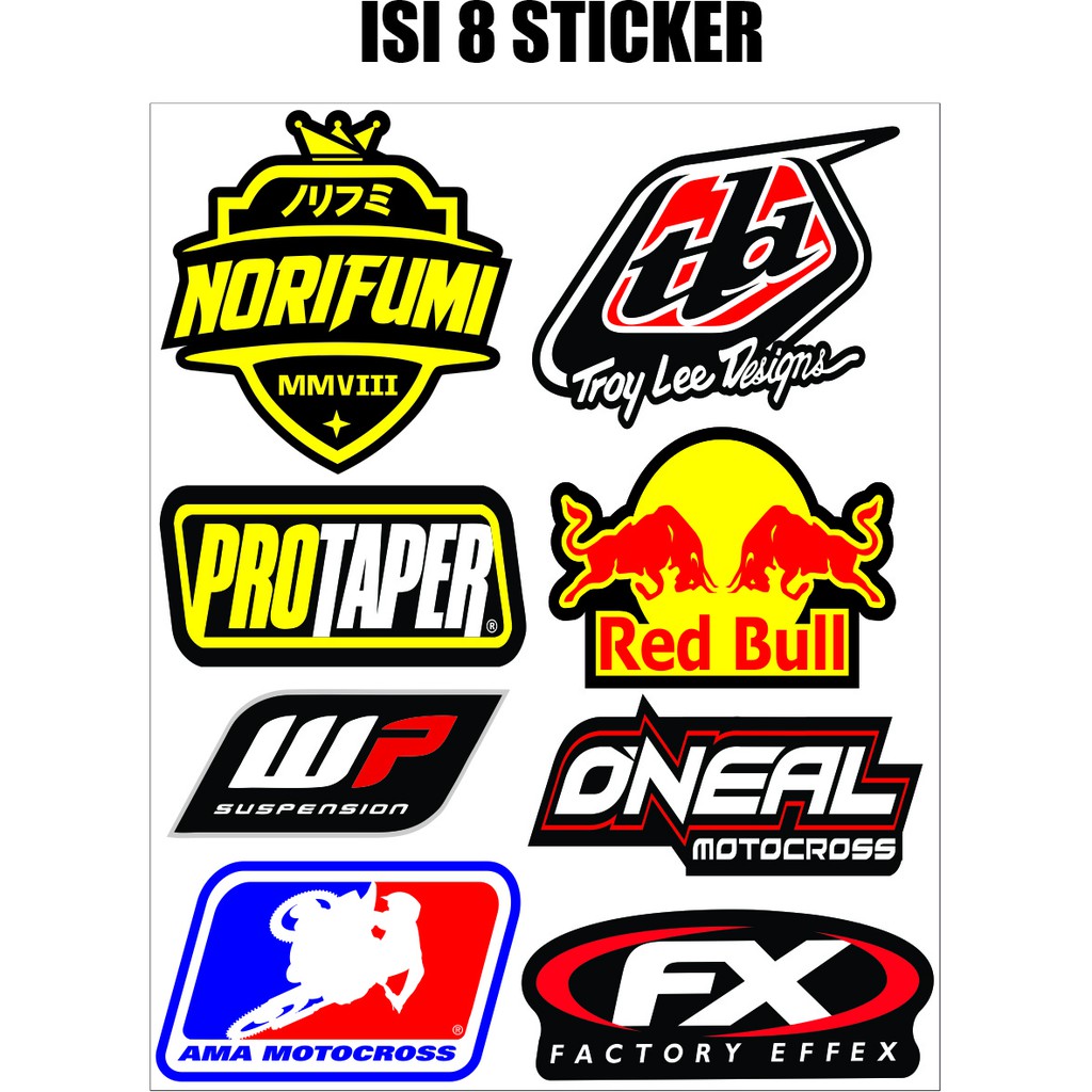 Jual Sticker Pack Logo Sticker Sponsor Trail Klx Sticker Sponsor Helm