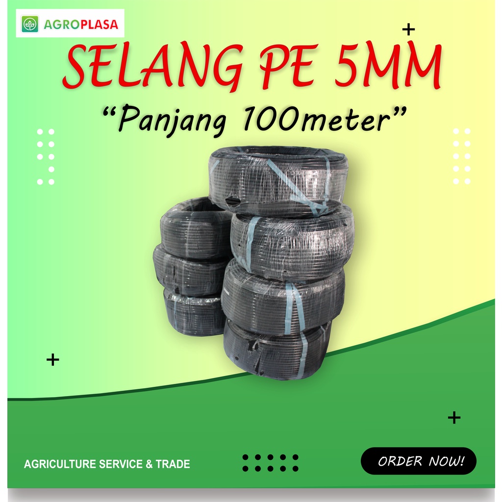 Jual Selang Pe 5mm Untuk Fertigasi Irigasi Hidroponik 100m 1 Roll