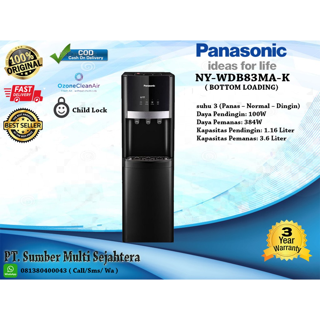 Jual Panasonic Water Dispenser NY WDB83MA Galon Bawah Shopee Indonesia