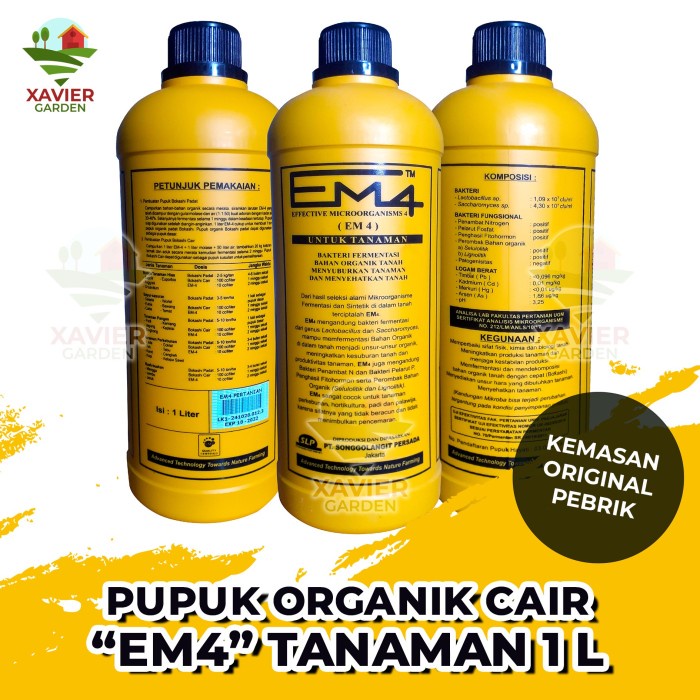 Jual EM4 MIKRO ORGANISME PERTANIAN PUPUK ORGANIK CAIR TANAMAN 1 LITER