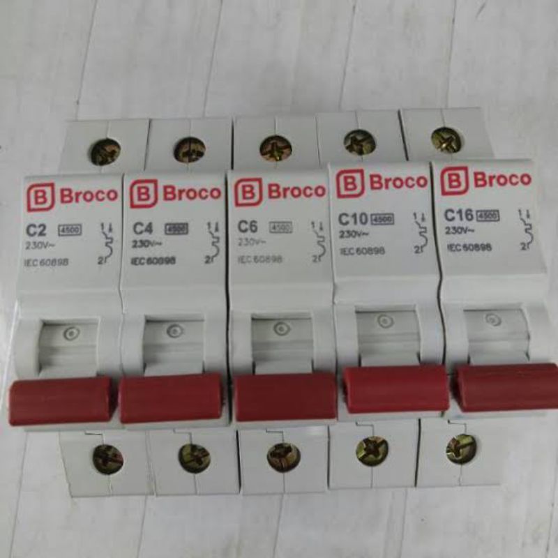 Jual MCB BROCO 2A 4A 6A 10A 1 PHASE ORIGINAL ASLI MURAH MCB