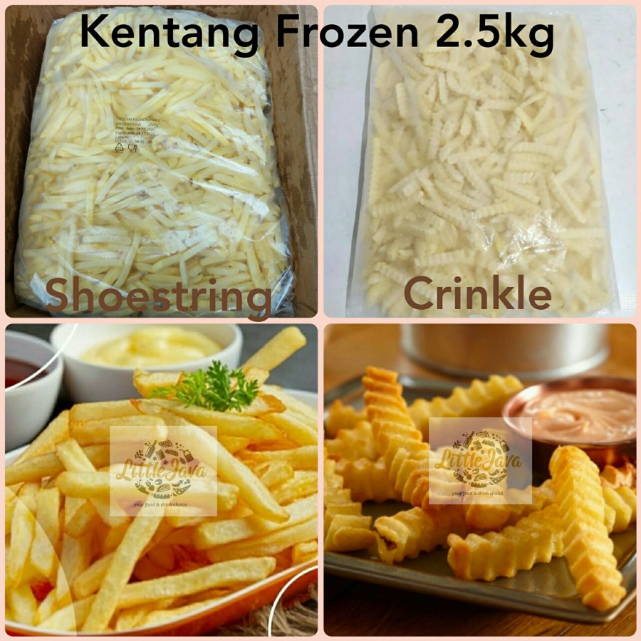 Jual Kentang Beku Frozen 2 5 Kg Crinkle Dan Shoestring Shopee Indonesia