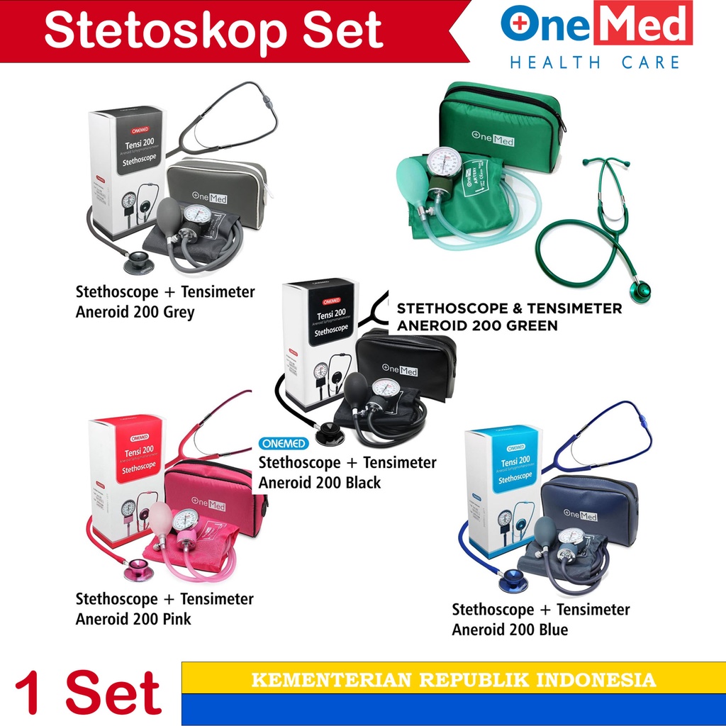 Jual Stetoskop Standard Tensimeter Aneroid Pink Biru Hitam Hijau