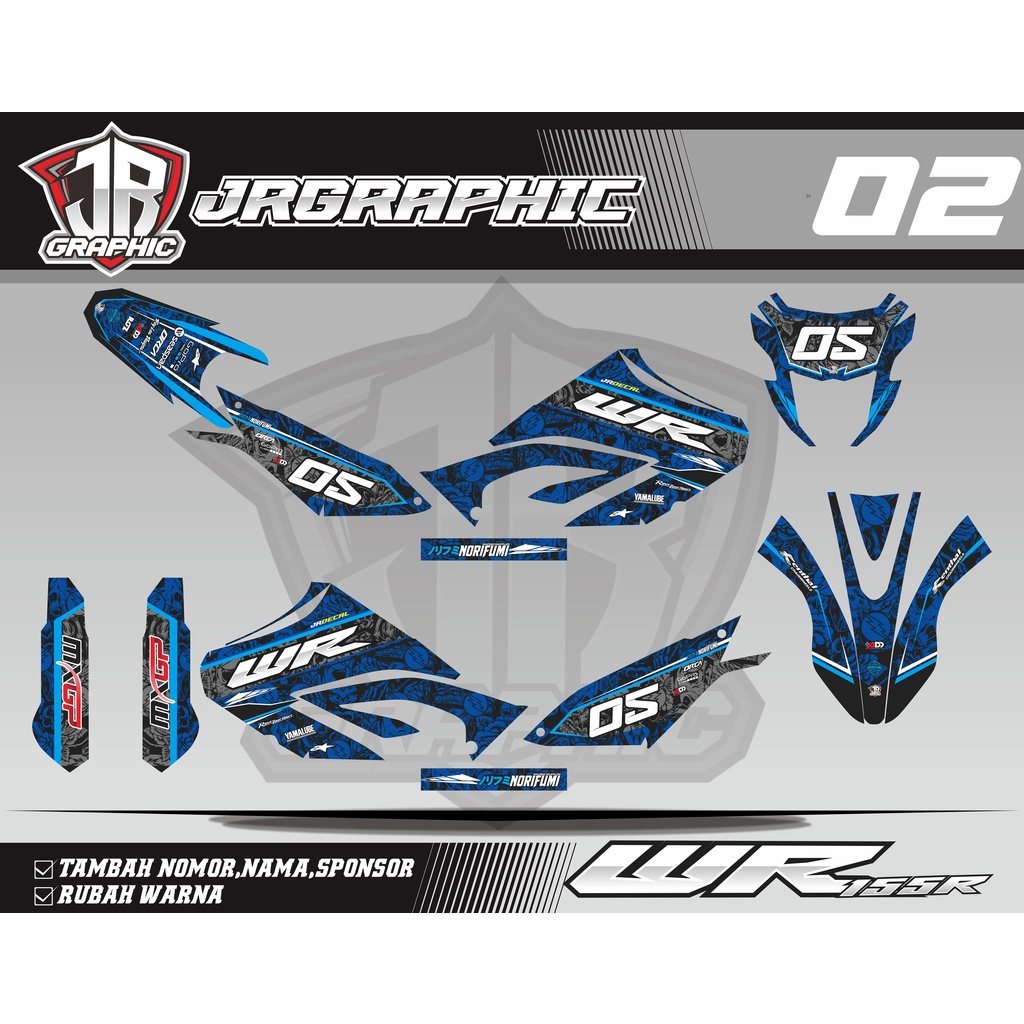 Jual Decal WR155 Full Body Variasi Decal WR Supermoto Stiker Dekal