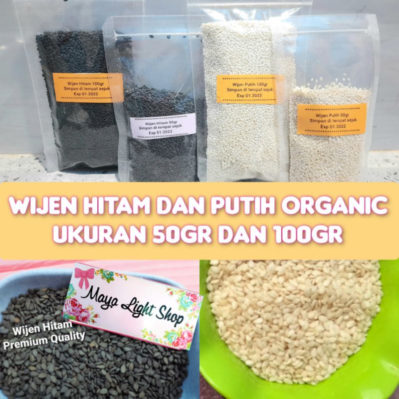 Jual Wijen Putih Wijen Hitam Gr Gr Biji Sesame Seed Premium