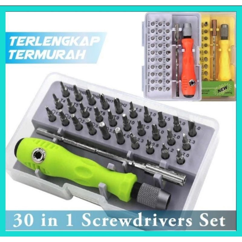 Jual OBENG SERBAGUNA SET 30 IN 1 MAGNETIC COCOK BUAT SEGALA REPARASI