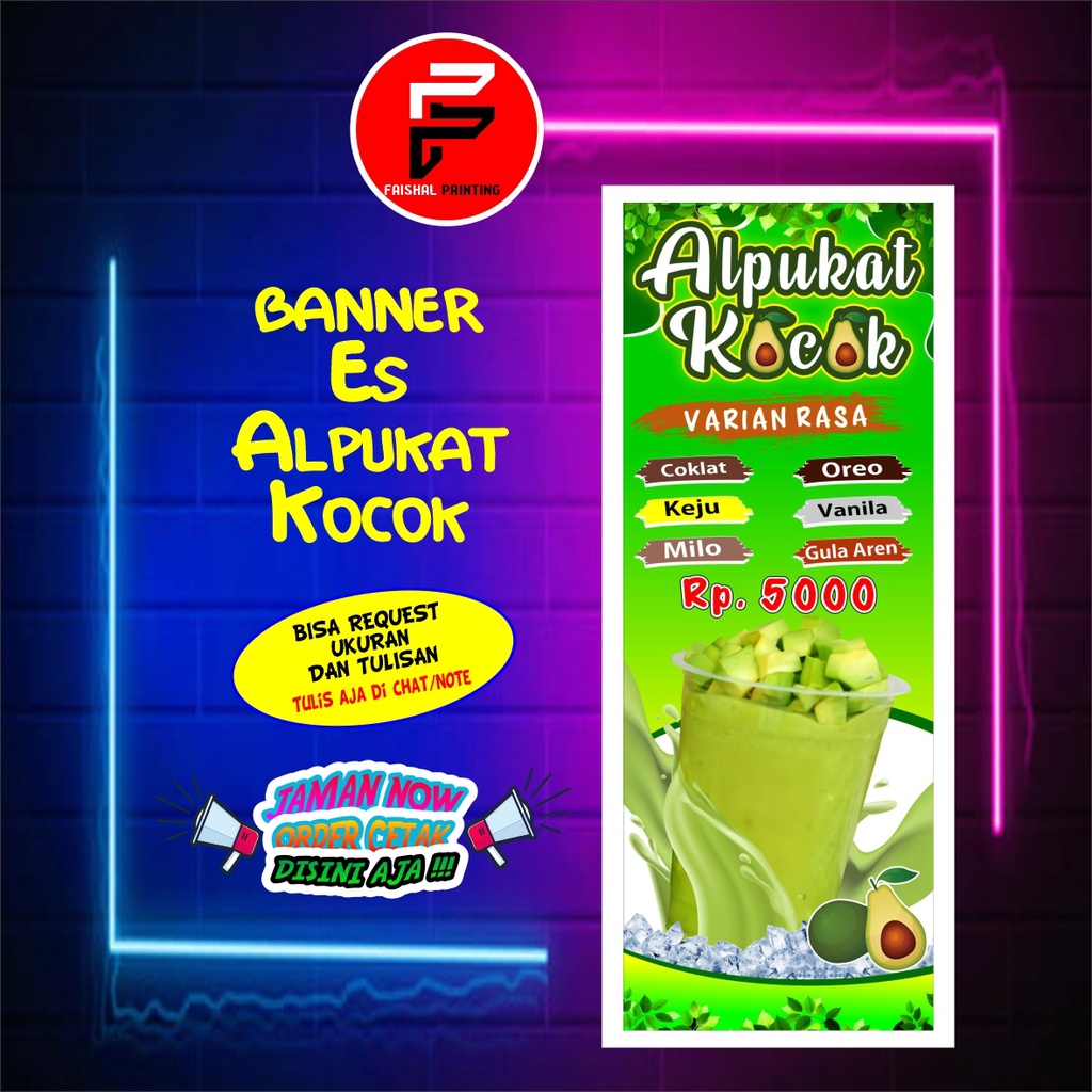 Jual Banner Es Alpukat Kocok Spanduk Minuman Es Alpukat Kocok