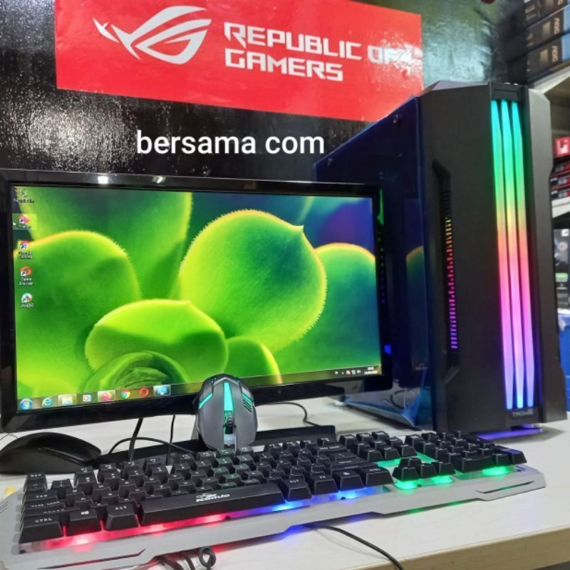 Jual PC GAMING CPU Editing Desain FULL SET I7 RAM 16GB VGA GT 1030