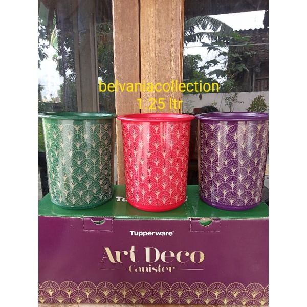 Jual Art Deco Canister Liter Tupperware Toples Susu Toples Kue