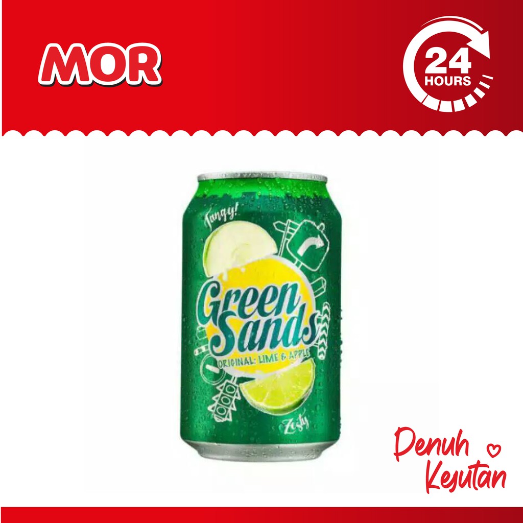 Jual GREEN SANDS Lime Apple Minuman Soda Klg Original 330 Ml Shopee