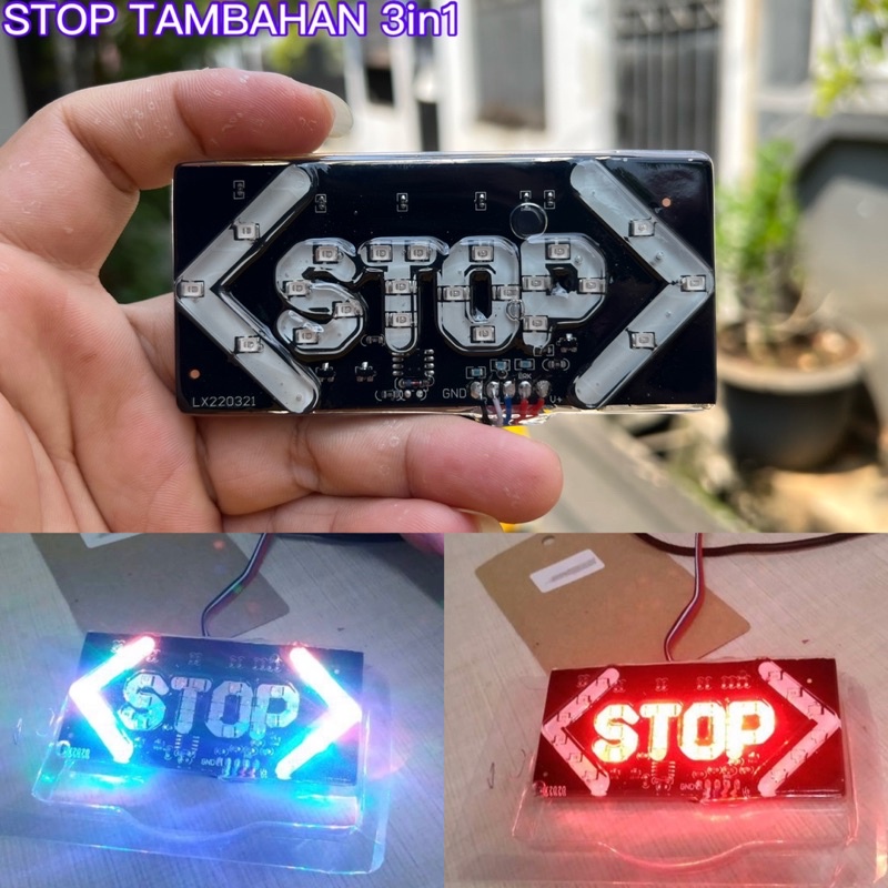 Jual COD LAMPU STOP LED 3in1 VARIASI TAMBAHAN LAMPU STOP BELAKANG