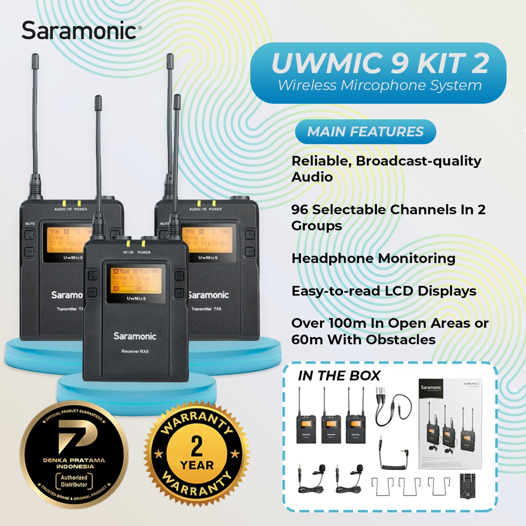 Jual Saramonic Uwmic Kit Uhf Wireless Microphone Lavalier System