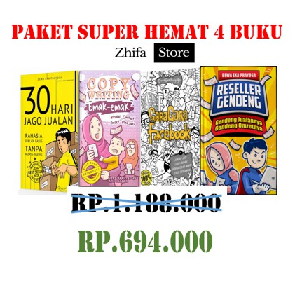 Jual 4 Buku Dewa Eka Prayoga 30 Hari Jago Jualan Copywriting Emak