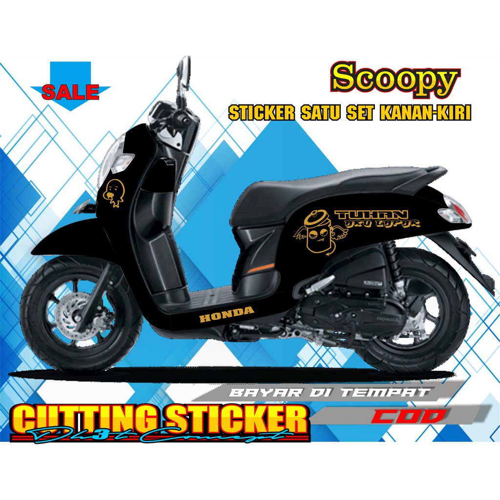 Jual Stiker Scoopy Striping Cutting Sticker Tuhan Aku Lapar All Scoopy