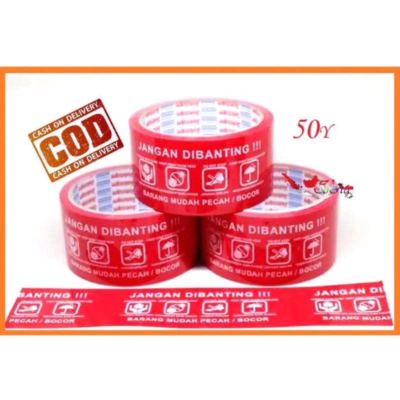 Jual Lakban Jangan Dibanting 48mm X 100yard Opp Tape Lakban Fragile