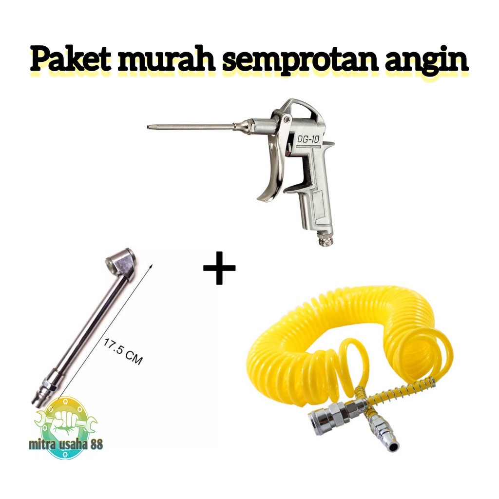 Jual Paket Alat Service In Murah Selang Angin Kompresor Recoil Spiral