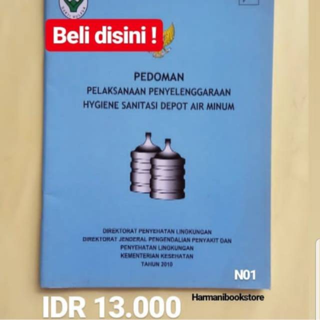 Jual PEDOMAN PELAKSANAAN PENYELENGGARAAN HYGIENE SANITASI DEPOT AIR