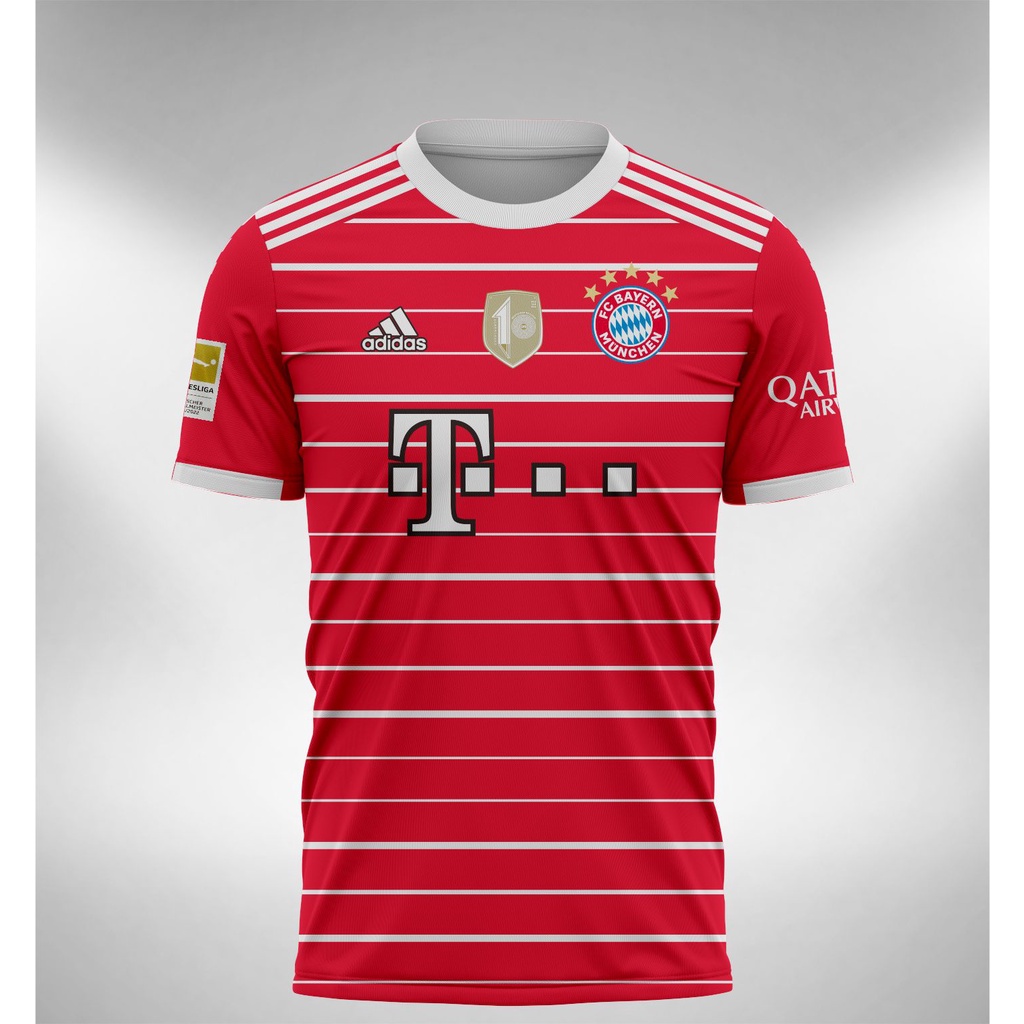 Jual Jersey Bayern Munchen Home 2022 2023 Full Patch Shopee Indonesia