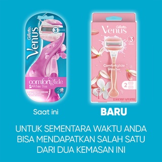 Jual Gillette Venus Alat Cukur Wanita Comfortglide Razor White Tea