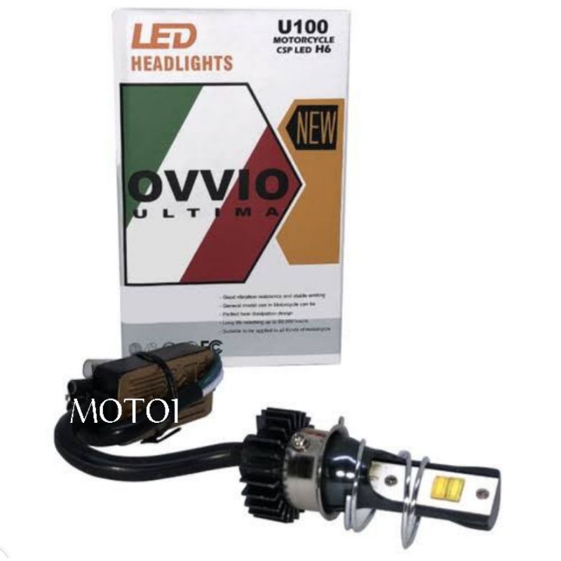 Jual LAMPU LED MOTOR H6 AC DC OVVIO PNP BEBEK DAN MATIC KUNING PUTIH