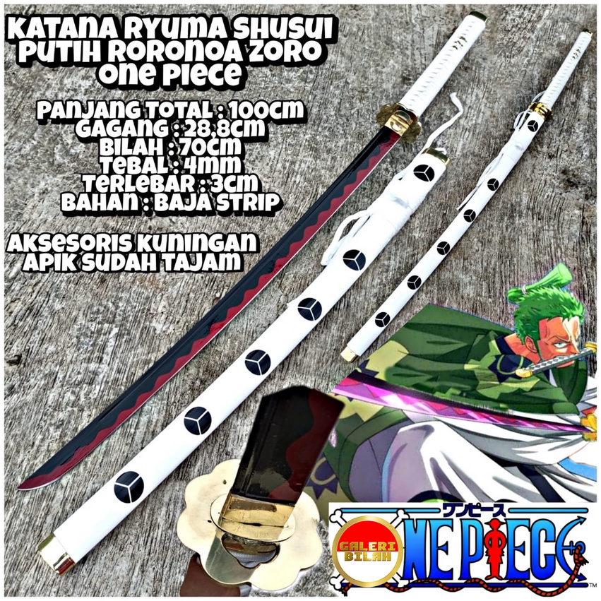 Jual KATANA RYUMA SHUSUI PUTIH RORONOA ZORRO ONE PIECE Shopee Indonesia