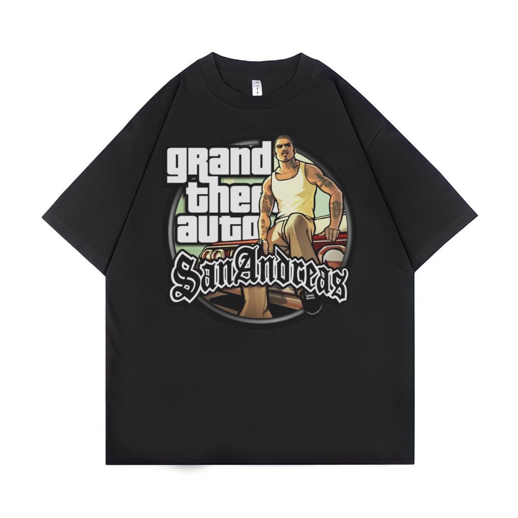 Jual Psycho Crucify GTA San Andreas Oversized T Shirt Black Kaos