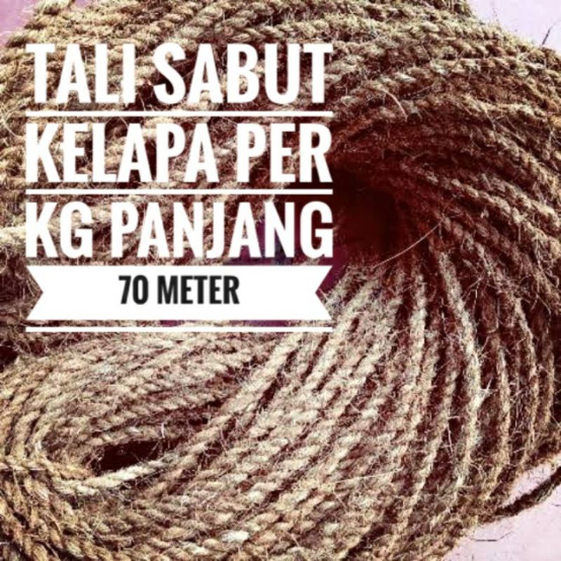 Jual Tali Sabut Kelapa Tali Sabut Kelapa 1 Kg Muat 70 Meter Shopee