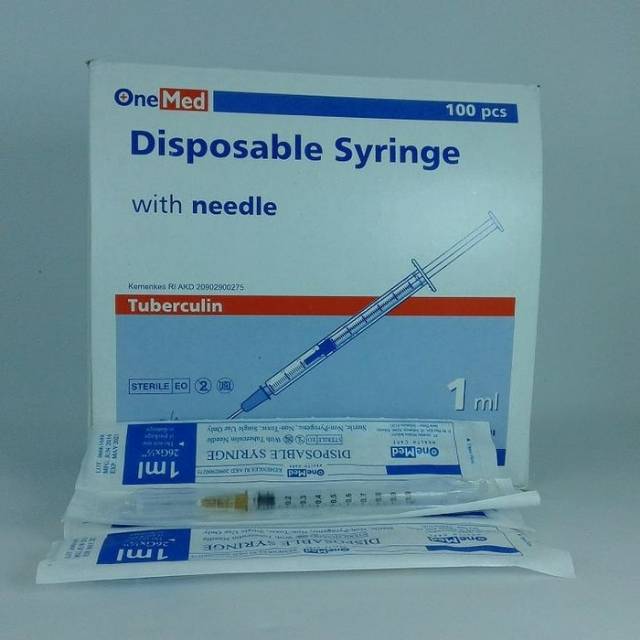 Jual Spuit 1cc Tuberculin Onemed Disposable Syringe 1cc Onemed