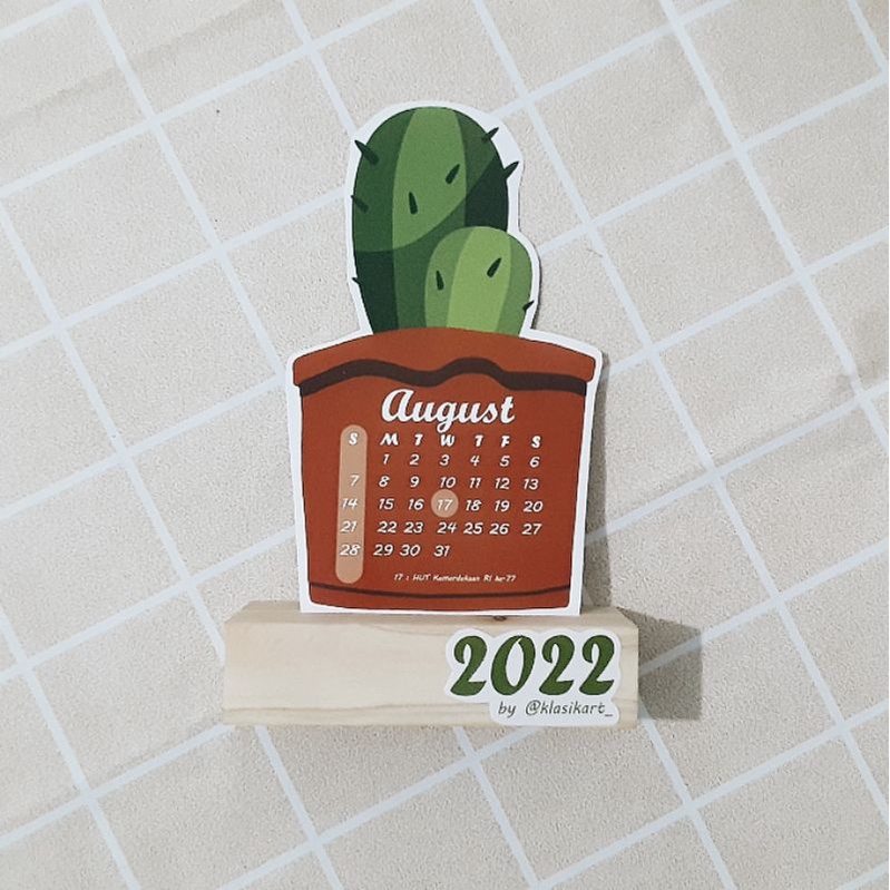 Jual Kalender Aesthetic 2025 Plant Tanaman Kayu Penyangga READY