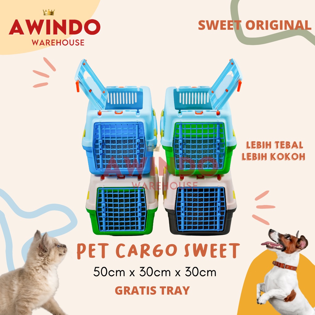 Jual PET CARGO KUCING PLASTIK Rumah Kandang Kargo Kucing Anjing