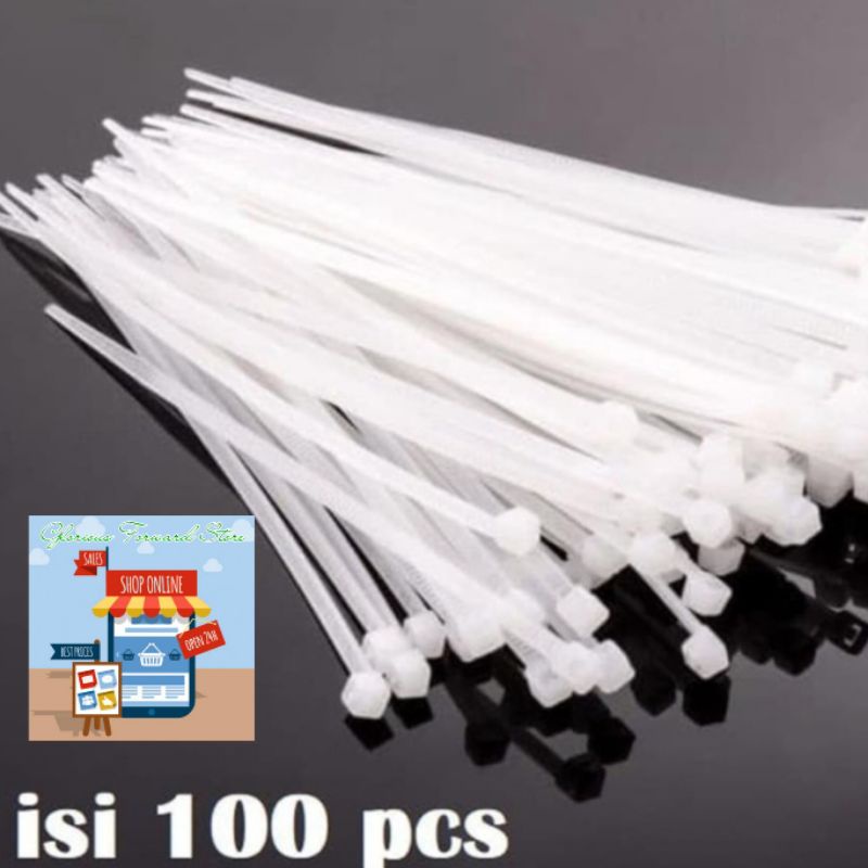 Jual Kabel Ties Putih Hitam Isi Pcs Cm Cm Shopee Indonesia