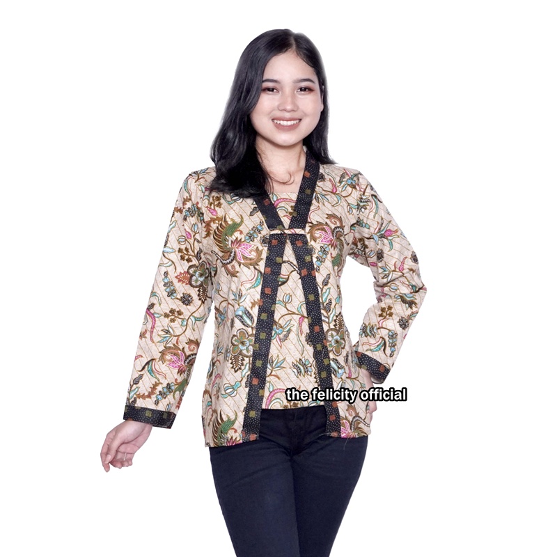 Jual Felicitybatik Blouse Batik Wanita Modern Batik Lengan Pendek