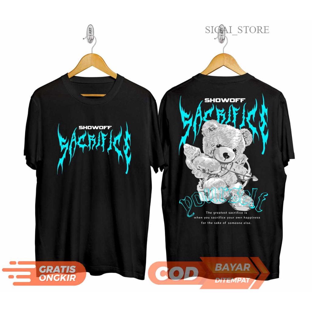 Jual Kaos Boneka Teddy Bear Sacrafice Kaos Streetwear Kaos Showoff