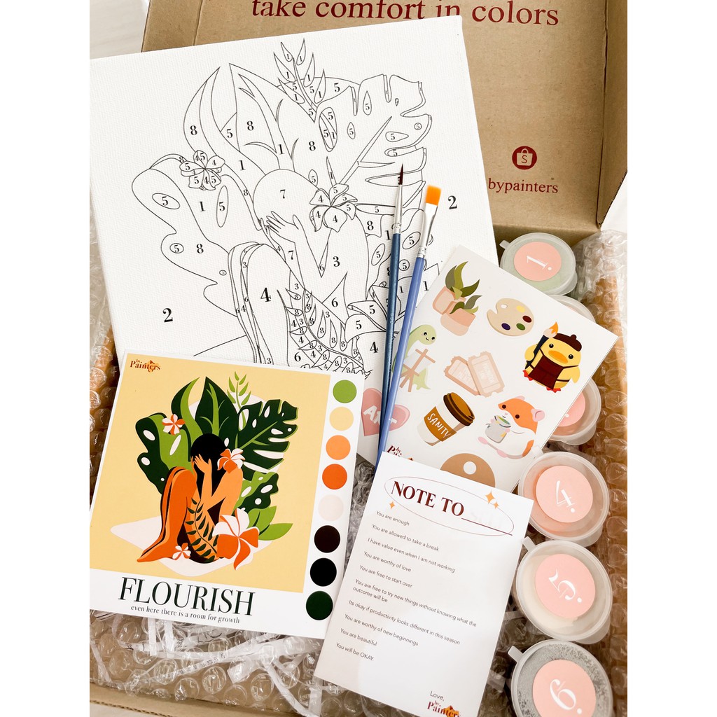 Jual Paint By Number Flourish Bypainters Painting Set X Cm