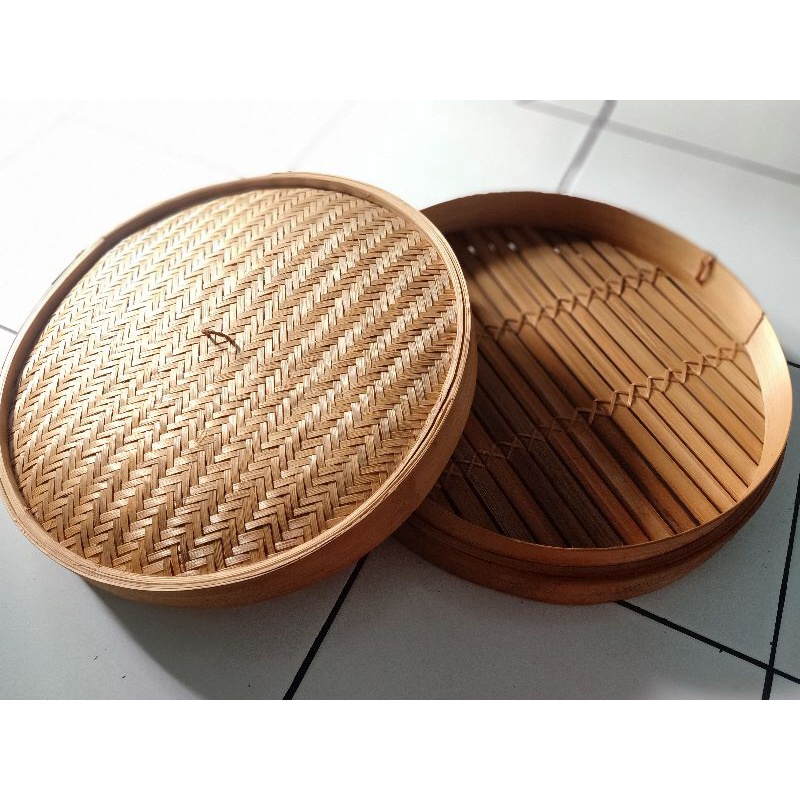 Jual Klakat Dimsum 40cm Kukusan Dimsum Bambu 1 Wadah 1 Tutup Shopee