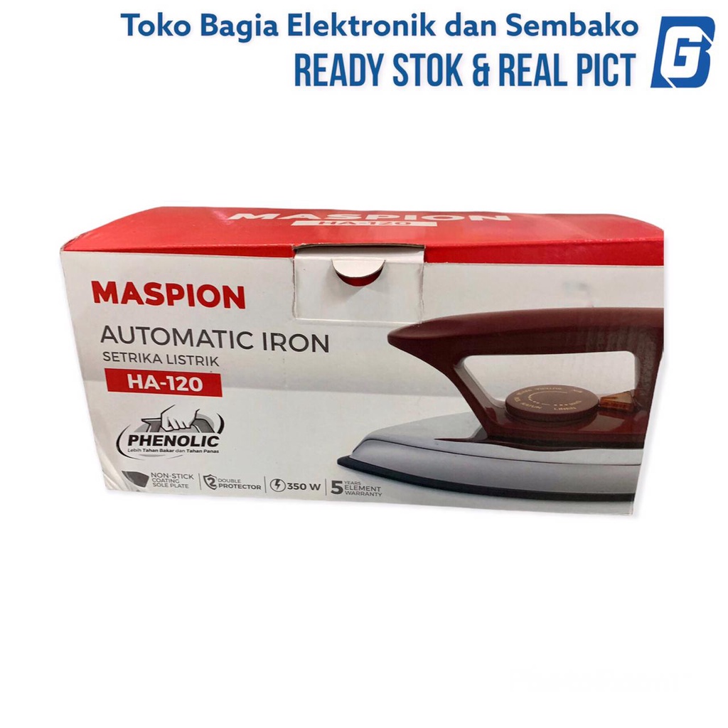 Jual Setrika Maspion HA 120 Setrika Listrik Maspion HA 120 Setrika