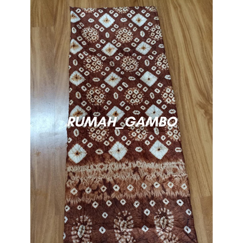 Jual KAIN BATIK JUMPUTAN GAMBO MUBA 3 METER MOTIF FULL LUKIS BESAR