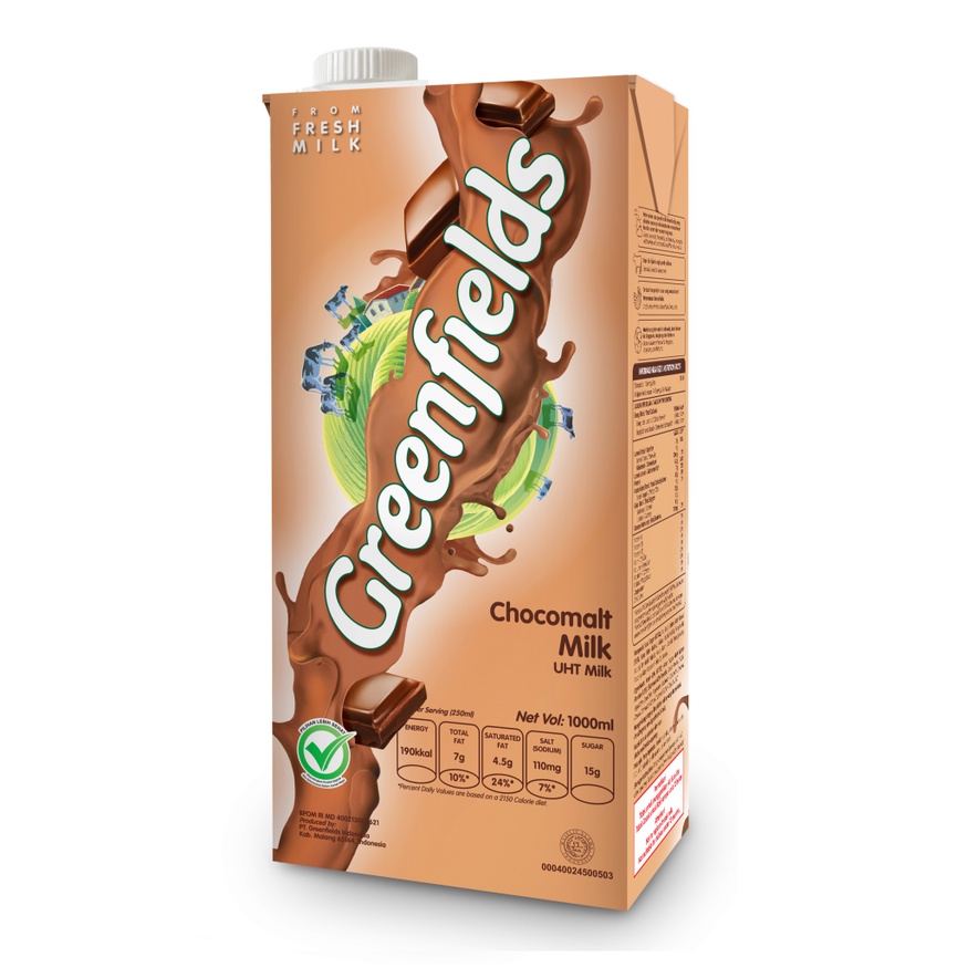 Jual Susu Uht Greenfields Coklat Chocolate Chocomalt Liter