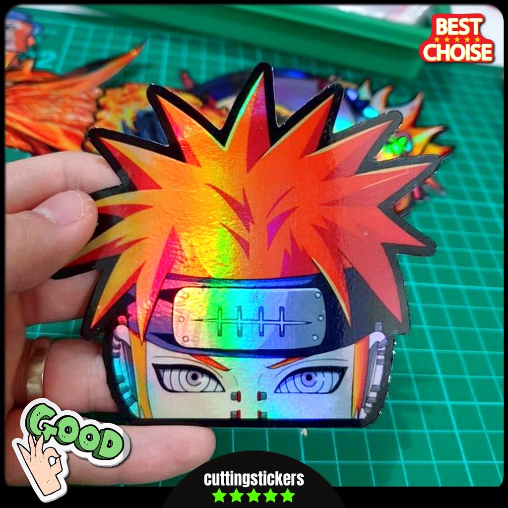 Jual Stiker Sticker Hologram Anime Psh208 Besar Naruto Pain Shopee