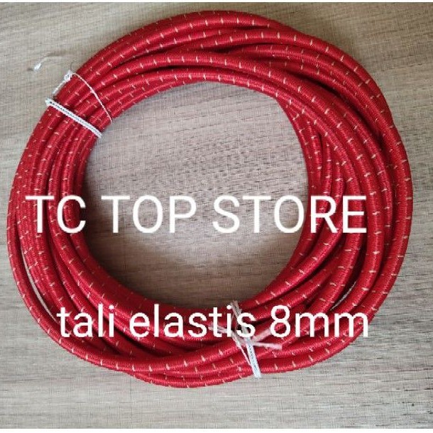 Jual Tali Karet Bulat 8mm Tali Elastis Tali String Tali Bagasi