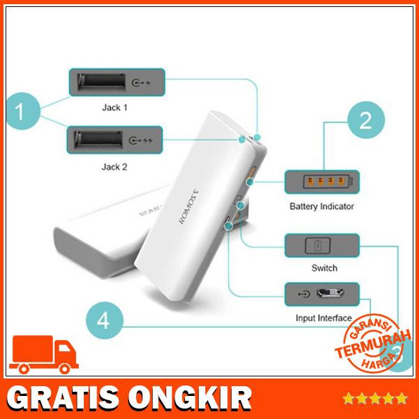 Jual Romoss Sense Power Bank Port Mah Original Shopee