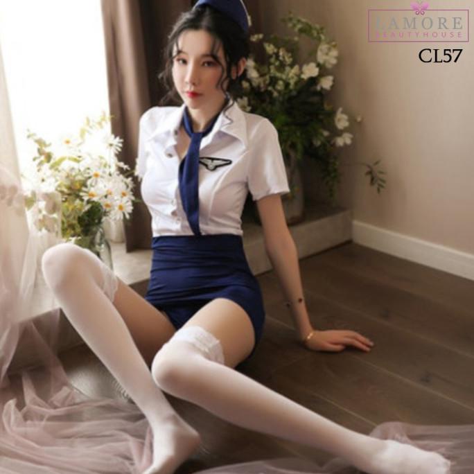 Jual KOSTUM LINGERIE BAJU PRAMUGARI SEXY FLIGHT ATTENDANT CL57 Shopee