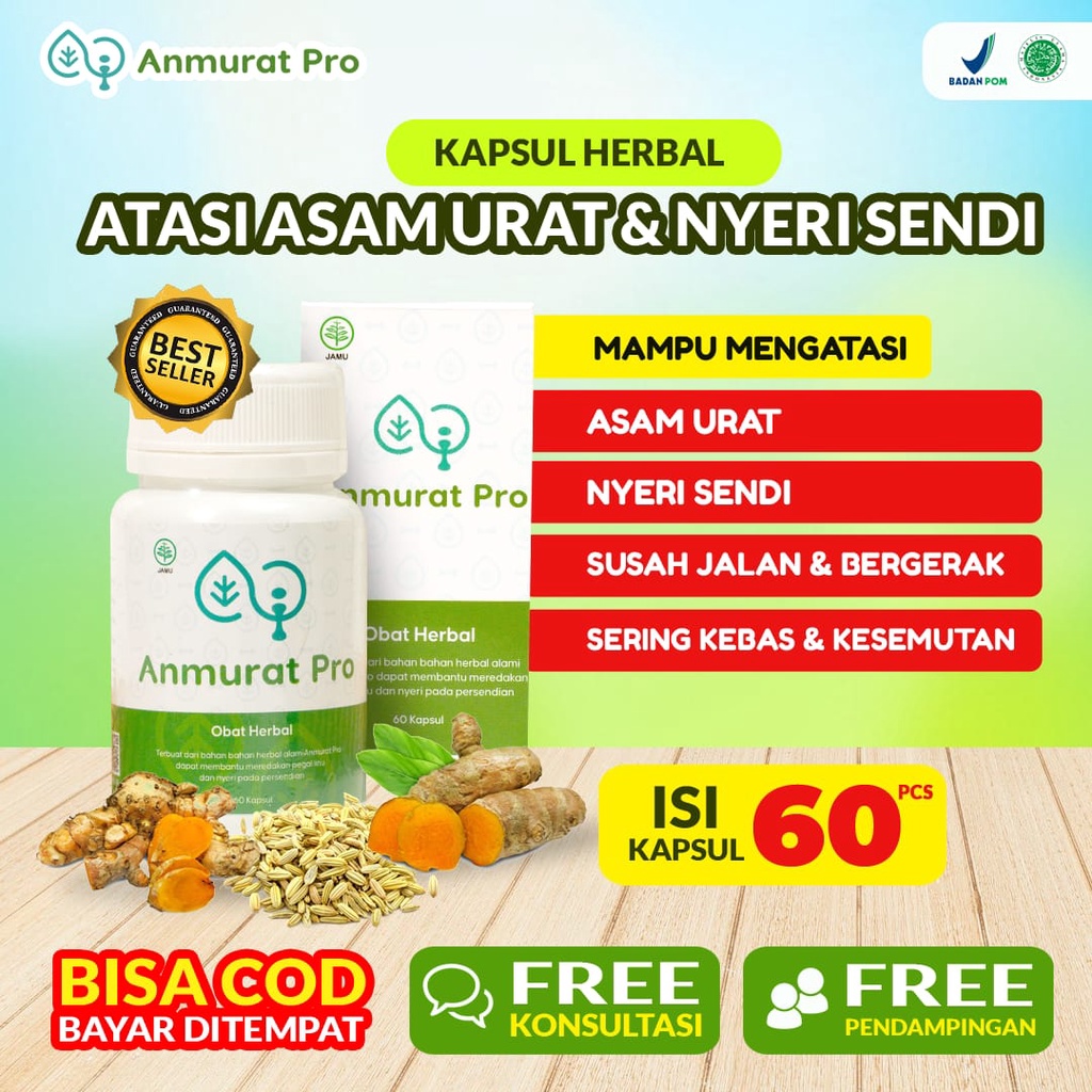 Jual ANMURAT PRO Obat Asam Urat Dan Kolesterol Nyeri Sendi Pegal Linu