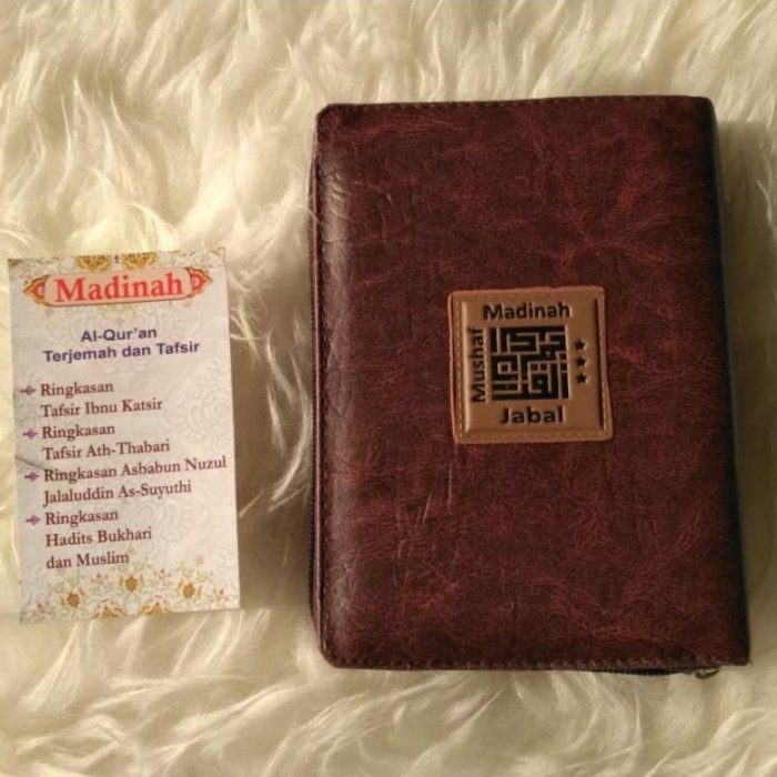 Jual Al Quran Saku Cover Kulit Terjemah Resleting Al Quran Pocket