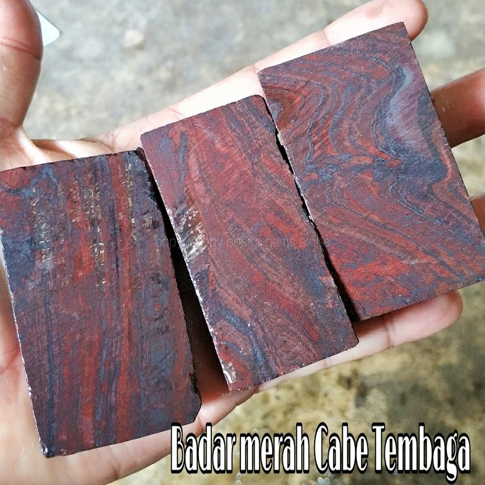 Jual BAHAN BATU AKIK BADAR MERAH CABE TEMBAGA ROUGH NATURAL BATU ALAM