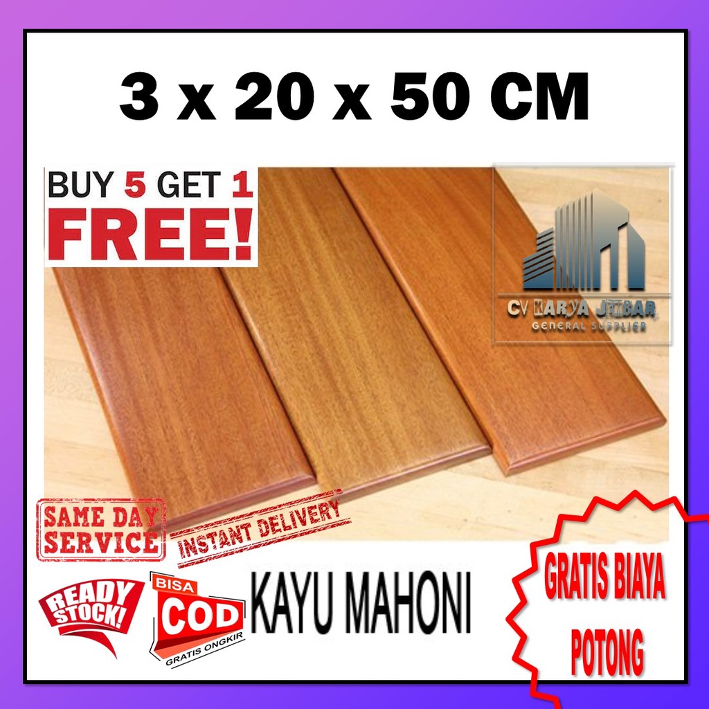 Jual Papan Kayu Dinding Ambalan Murah Mahoni Mahogany Tebal Cm Lebar